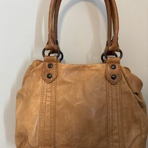 Frye Tan Leather Hobo Bag